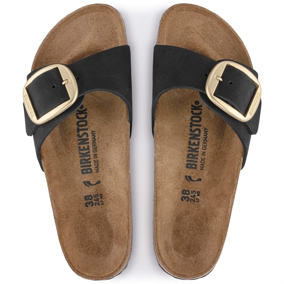 Birkenstock Madrid Big Buckle Sandaler, Sort